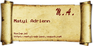 Matyi Adrienn névjegykártya
